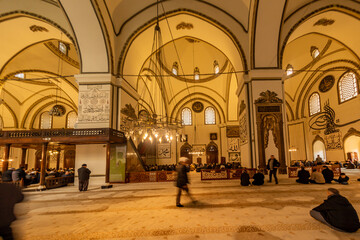 The Grand Mosque in Bursa was built by Yıldırım Bayezid, one of the Ottoman sultans, and was completed in 1400. Today, the Mosque is open for worship.
