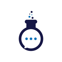 Talk Lab Vector Logo template. Lab chat vector logo design.