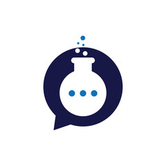 Talk Lab Vector Logo template. Lab chat vector logo design.