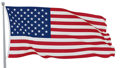 Fototapeta premium 2026 american flag isolated on white