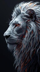 portrait of a lion