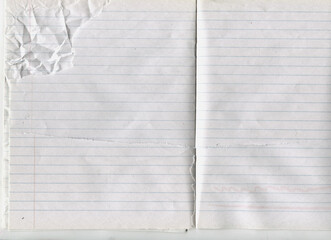 Clean lined notebook paper texture with subtle grain and soft off white tone. Minimal background suitable for education, writing, school concepts, stationery design and vintage paper layouts.