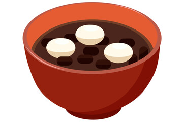 おしるこのイラスト｜正月に食べる和風デザート・ぜんざい素材