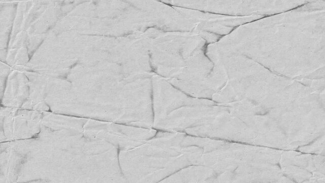 Crumpled gray paper texture motion. Abstract creased surface animation. Grunge graphic element template.