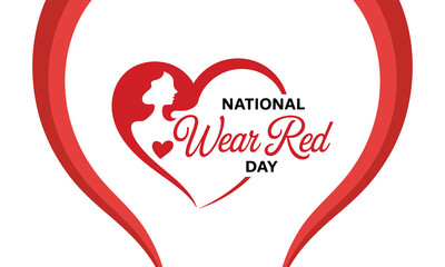 national wear red day graphic design, vector illustration