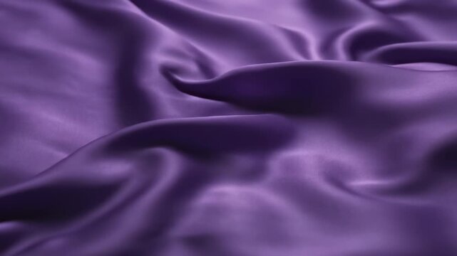 Purple Satin Fabric Waves Smoothly, Abstract Background