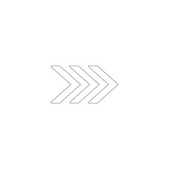 Right Chevron Arrow Outline Icon