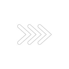 Right Chevron Arrow Outline Icon