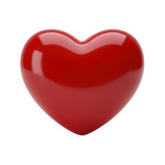 Beautiful red heart shaped object isolated on white background isolated on transparent background