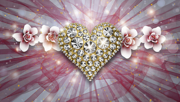 Karta walentynkowa z sercami w kolorach białych i czerwonych. Symbole miłości i wierności. Kształt serca jako symbol miłości. 