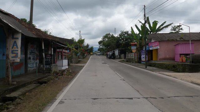POV Motorcycle Riding: Java, Indonesia, South East Asia: POV Motorcycle Travel in Beautiful Merapi Landscape