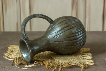 vintage ceramic vase - handmade pottery