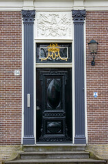 old door in a dutch house in Zaanse Schans