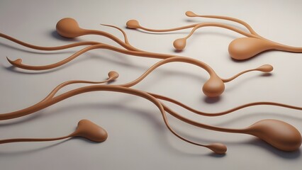 Neural Network: 3D Organic Synapse Tendrils on Neutral Surface