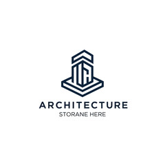 Fototapeta premium Modern architectural design concept with geometric shapes and clean lines