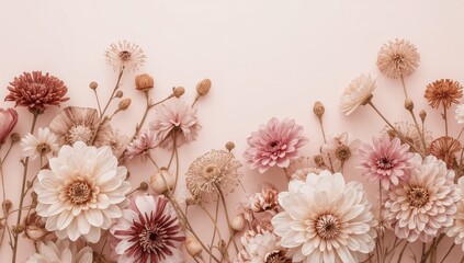 Flowers Arranged on a Soft Background for Decorative Purposes in a Floral Design Setting