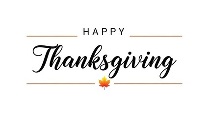 Fototapeta premium Warm Happy Thanksgiving Wishes with Autumn Leaves Decoration