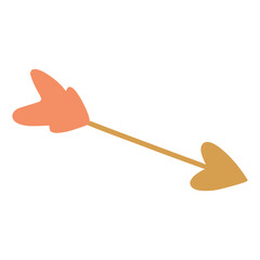 Cupid arrow flat design for valentine's day love concept