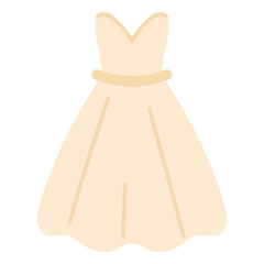 Wedding dress illustration representing love and celebration