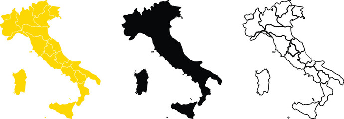 Fototapeta premium Italy Map Icon Vector Illustration