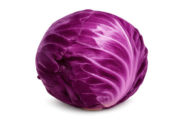 Obraz premium Red Cabbage Close-up on transparent background, fresh and healthy food