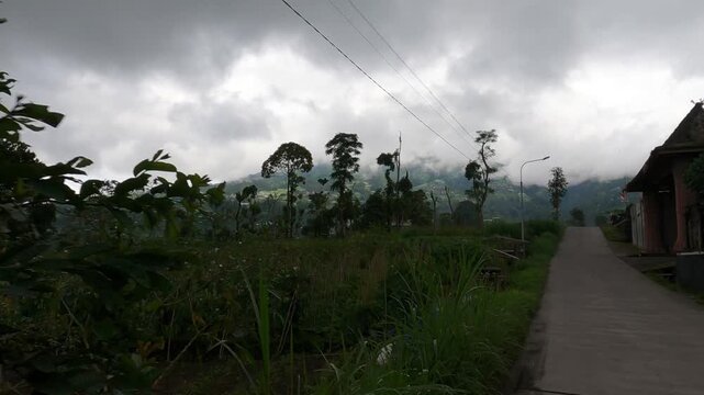 POV Motorcycle Riding: Java, Indonesia, South East Asia: Scenic Daylight POV Riding at Mount Merbabu