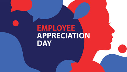 Employee Appreciation Day Graphic with Woman Silhouette