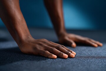 Hands on a flat surface, ready for a strength-focused bodyweight workout