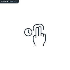 Obraz premium Two Finger Hold Gesture Icon