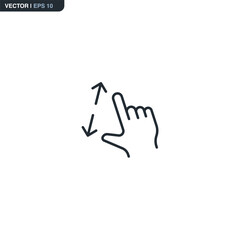 Pinch to Zoom Out and Spread to Zoom In Gesture Icon