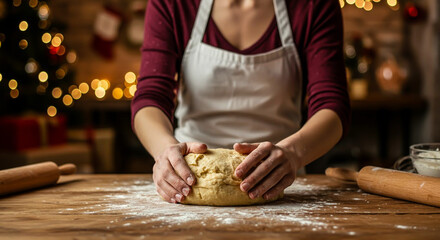 baking christmas cookies
