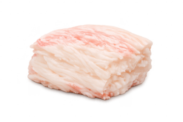 Portion of Surimi Crab Stick on transparent background, isolated view