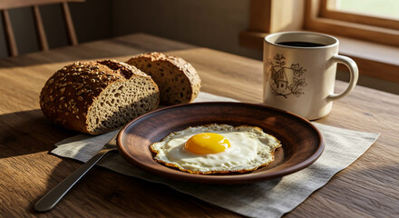 breakfast with fried eggs