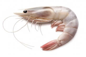 Detailed Shrimp with Transparent Background isolated for design use.