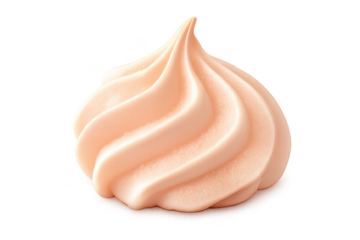 Swirl of Peach-Colored Meringue with a transparent background image.