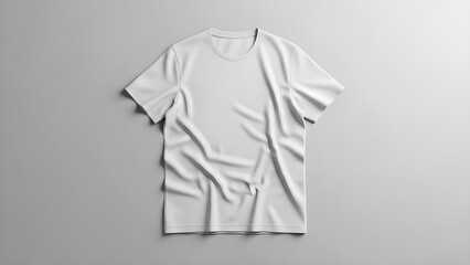 Minimal White T-Shirt Mockup with Realistic Fabric for Professional Advertising Use