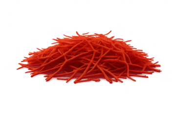 Red Hyphae Network Structure on transparent background Rendering View