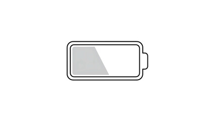 Low power indicator with a partially filled gray area within a sleek black outline