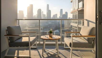 modern dining room with table