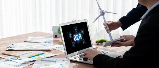 Business person navigates B2B landscape, harness technology to enhance business-to-business...