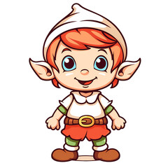 Charming Elf Doodle Art Drawing Sketch