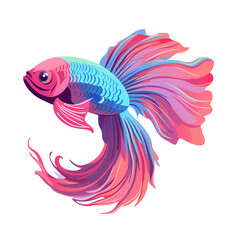 Adorable exotic betta fish swimming underwater