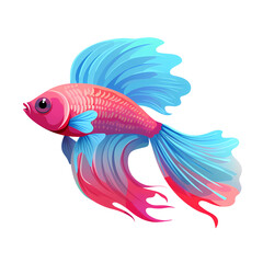 Graceful exotic Betta fish in tropical water