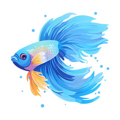 Vibrant Exotic Betta Fish Swimming Gracefully