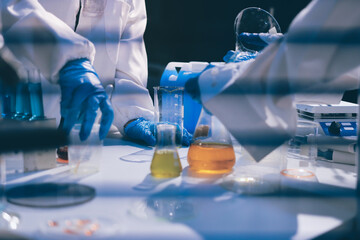 Researchers working in the clinical laboratory