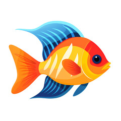 Adorable Exotic Fish in Tiny Aquarium