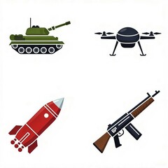 weapon icons illustration 