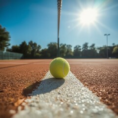 tennis ball on the ground