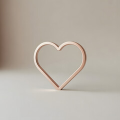 Rose gold heart shaped ring