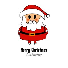 Grandfathers Frost pattern New Year's picture joy and fun many characters illustration digital Christmas happy. A man with a beard and a red hat. A belt on a fur coat